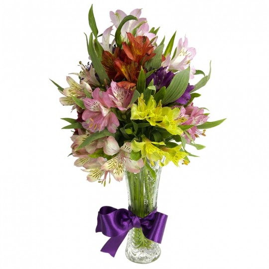 Arrangement of Colorful Astromelias