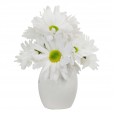 White Heart Arrangement with White Daisies