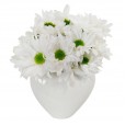 White Heart Arrangement with White Daisies