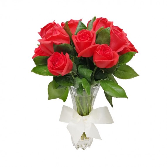 Coral National Roses Arrangement