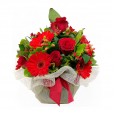 Arrangement of Gerberas and National Roses