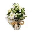 Arrangement of Lysiantos, White Roses, Gerberas and Astromelia