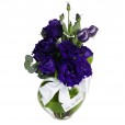 Arranjo com Lisianthus Roxos