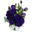 Arranjo com Lisianthus Roxos