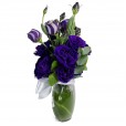 Arranjo com Lisianthus Roxos