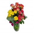 Arrangement with Mini Roses Colorful