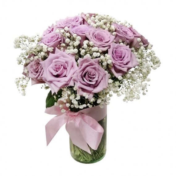 Arrangement with 20 Lilac National Roses