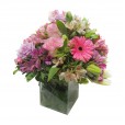 Arrangement with National Roses, Lilies, Gerberas and Astromelia