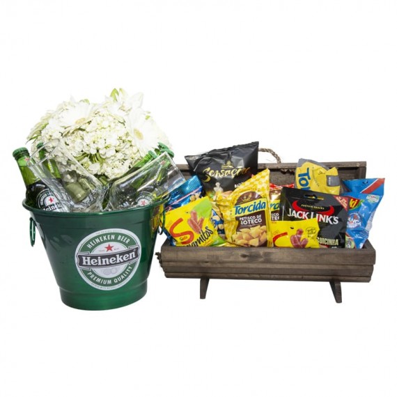 Heineken Aluminum Bucket with Snack Chest