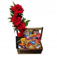 Mix Basket of Colombian Chocolates and Roses III