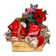 Exquisite Basket with Gerberas and Chocolates
