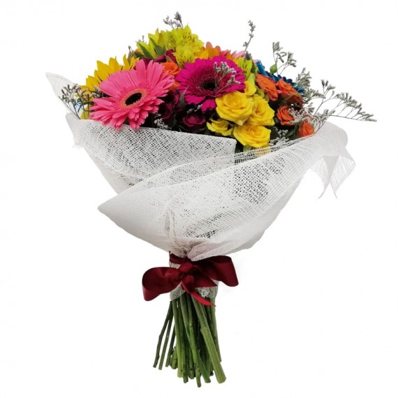 Large Bouquet with Mini Roses, Gerberas and Astromelia