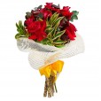 Passion Bouquet with Six Colombian Roses and Lindt Swiss Classic