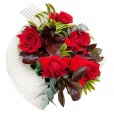 Passion Bouquet with Six Colombian Roses and Lindt Swiss Classic