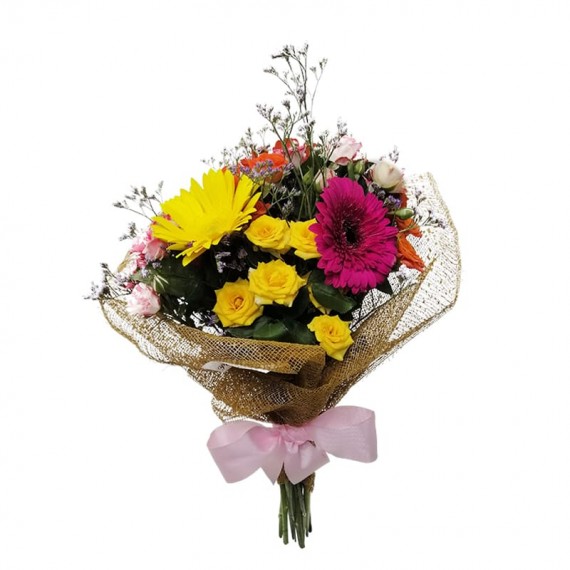 Mini Roses Bouquet with Gerberas