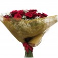 Large Bouquet of 40 Colombian Roses with Gypsophiles