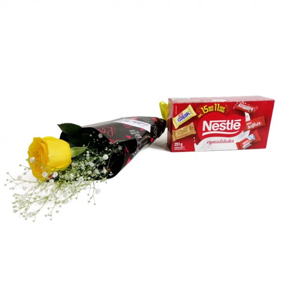National Rose Bouquet Joy with chocolate Nestlé
