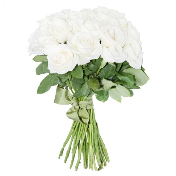 Rustic Bouquet White National Roses