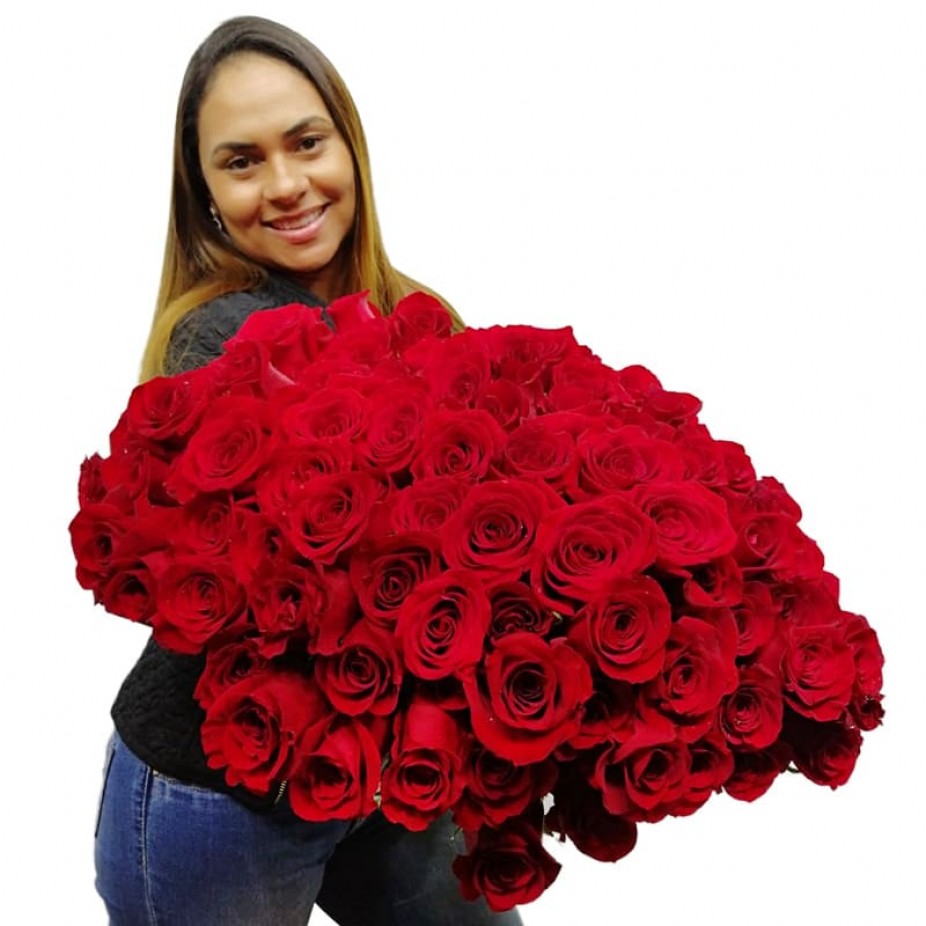 Mega Buquê com 150 das Verdadeiras Rosas Colombianas