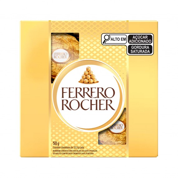 Chocolate Ferrero Rocher com 4 unidades