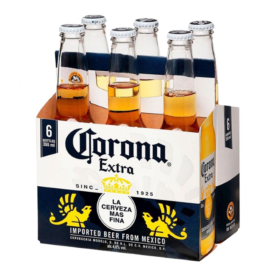 Cerveja Corona Extra Long Neck Pack com 6 Unidades