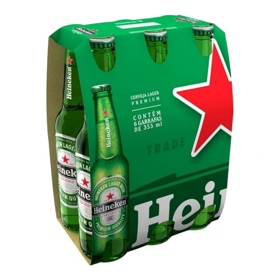 Cerveja Heineken - Pack com 6 unidades