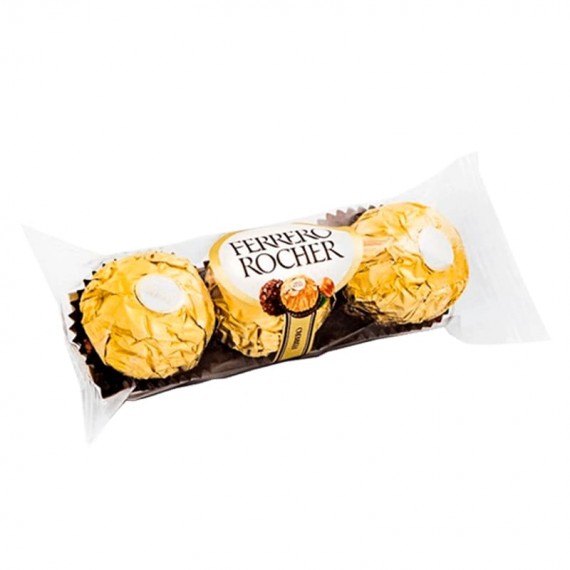 Chocolate Ferrero Rocher com 3 unidades 