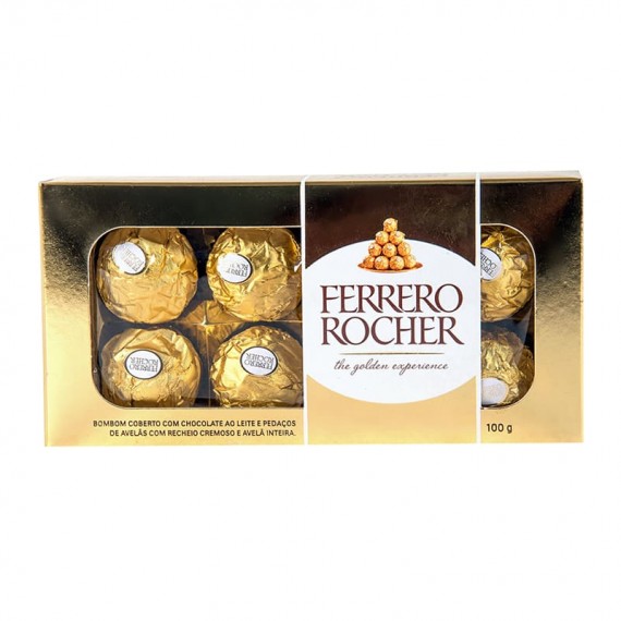 Chocolate Ferrero Rocher caixa com 08 unidades