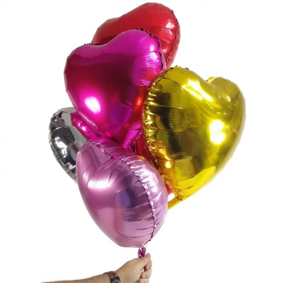 6 Heart Balloons
