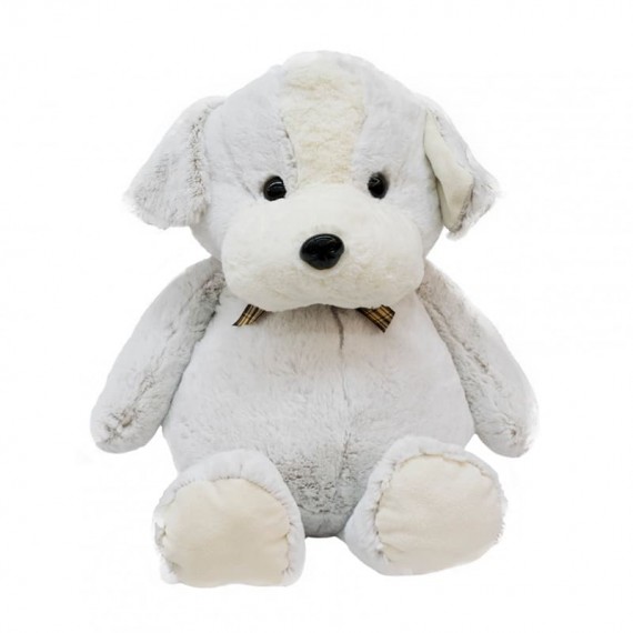 Cachorro Branco Com Laço 45cm