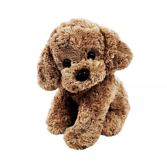 Cachorro de Pelúcia Marrom com Lenço no Pescoço - 34 cm