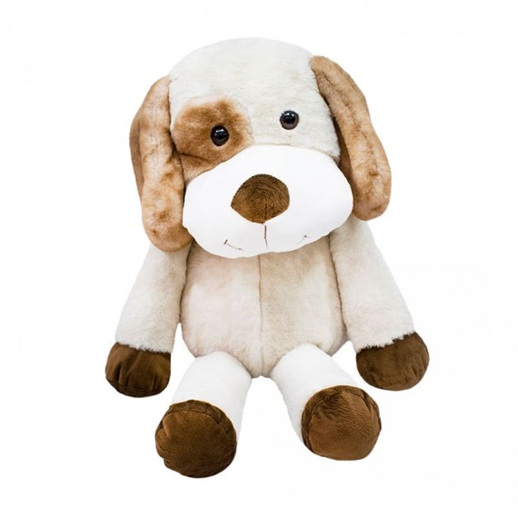 Cachorro de Pelúcia com Mancha Marrom no Olho - 36cm