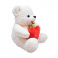 Urso de Pelúcia Branco com Coração Te Amo - 40 cm