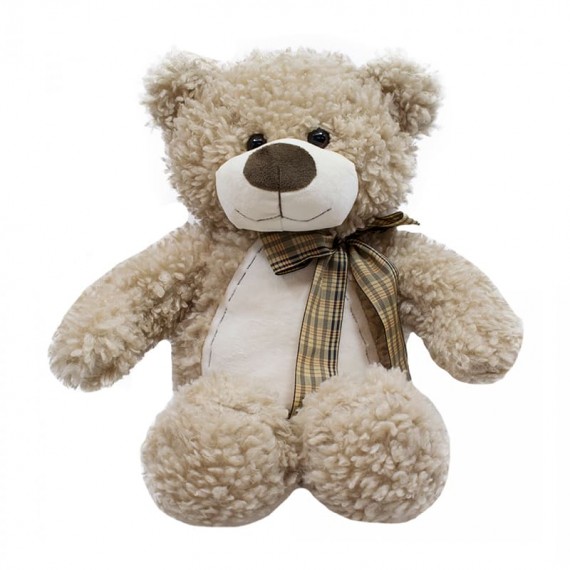 Urso de Pelúcia Marrom com Laço - 34 cm