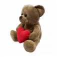 Urso de Pelúcia Marrom com Coração - 33 cm