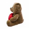 Urso de Pelúcia Marrom com Coração - 33 cm