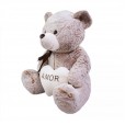 Gray Brown Bear 50cm Love Heart - Plush