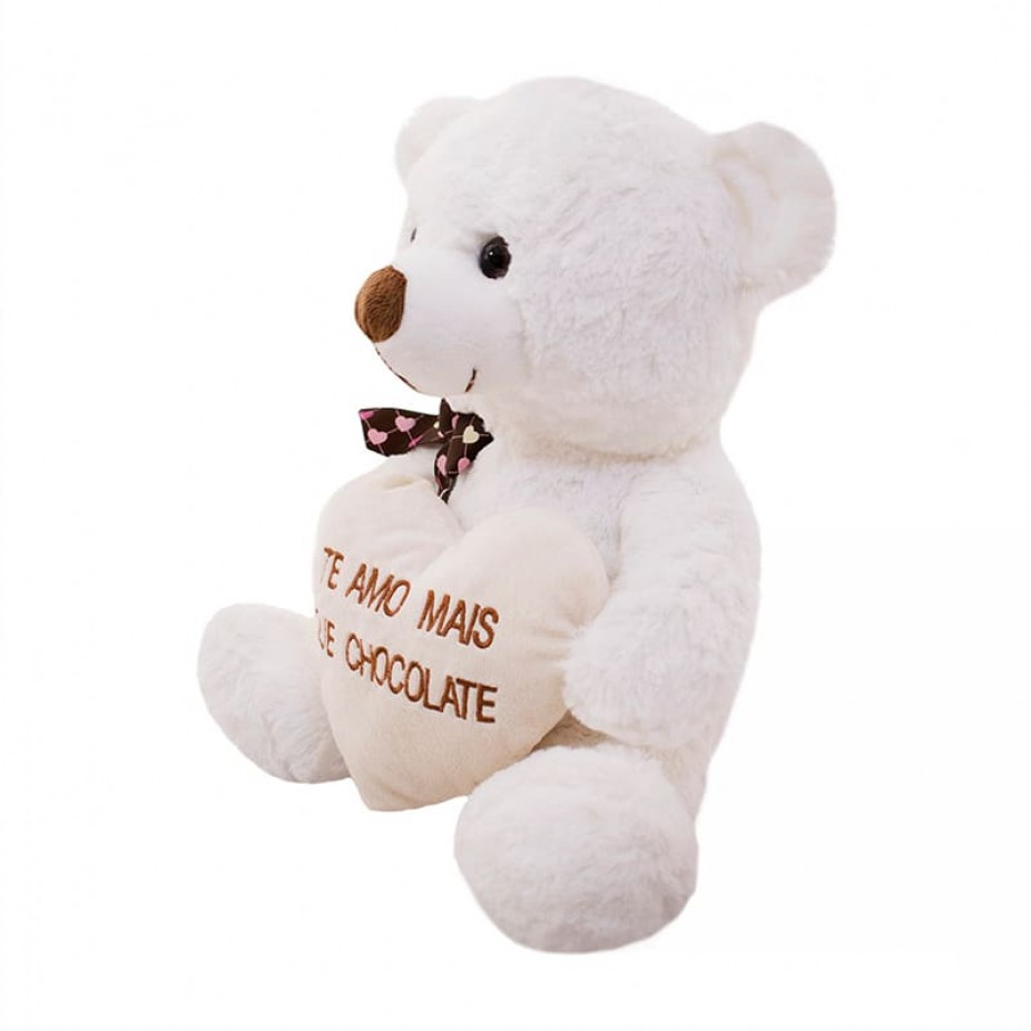 Urso De Pelucia Com Coracao Te Amo Mais Que Chocolate 31cm Muito obrigada e parabens pela qualidade! urso de pelucia com coracao te amo mais que chocolate 31cm