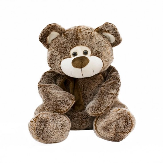 Urso de Pelúcia Marrom Com Laço - 36cm