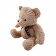 Brown Teddy Bear With Bow of Hearts - 40cm