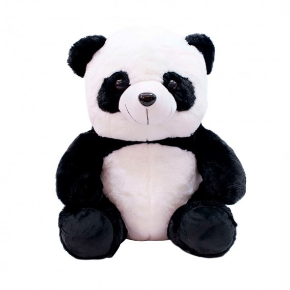 Urso Panda de Pelúcia Sentado - 42 cm 