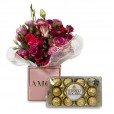 Floral Enchantment Arranjement in Pink Cachepot AMOR