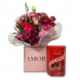 Floral Enchantment Arranjement in Pink Cachepot AMOR