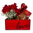 Red LOVE Imported Roses Box