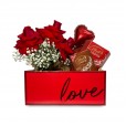 Red LOVE Imported Roses Box