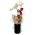 White Orchid Purity and Elegance in Black Cachepot I