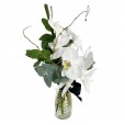 Arrangement of White Orchids Love and Lindt Coração G