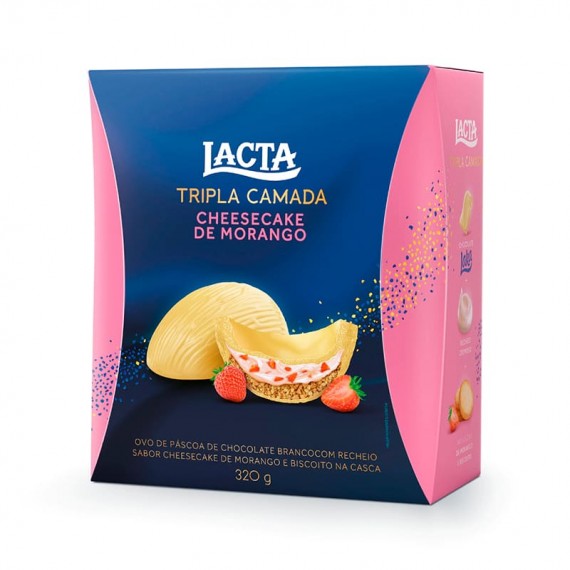 Easter Egg LACTA Triple Layer Strawberry Cheesecake 320g